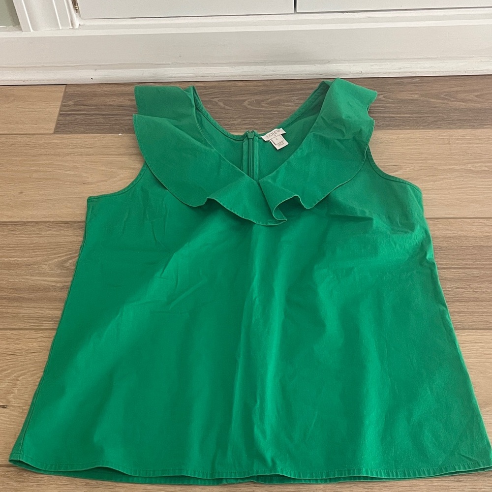 J. Crew Emerald Green Sleeveless Blouse
